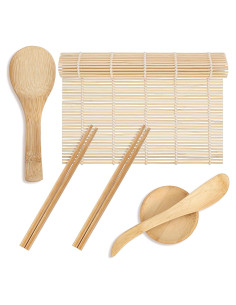 Kit de Hacer Sushi Guduling 6 Piezas de Bambú para Principiantes