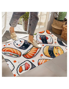 Alfombra de Entrada Antideslizante Zeleda Sushi 76x43 cm