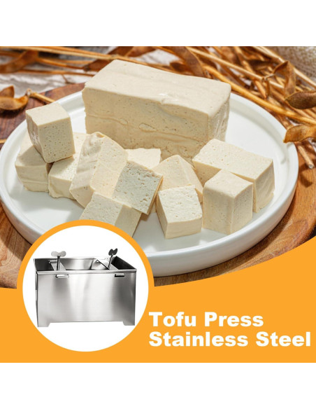 Prensa de Tofu Ajustable Xoeryoy de Acero Inoxidable 22x14 cm