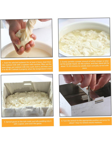 Prensa de Tofu Ajustable Xoeryoy de Acero Inoxidable 22x14 cm