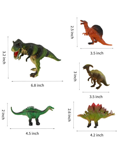 Decoraciones de Pastel de Dinosaurio LEFUBABY - 5 Piezas