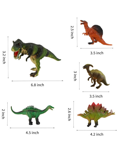 Decoraciones de Pastel de Dinosaurio LEFUBABY - 5 Piezas