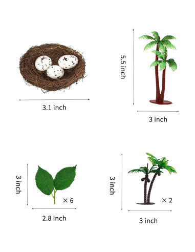 Decoraciones de Pastel de Dinosaurio LEFUBABY - 5 Piezas