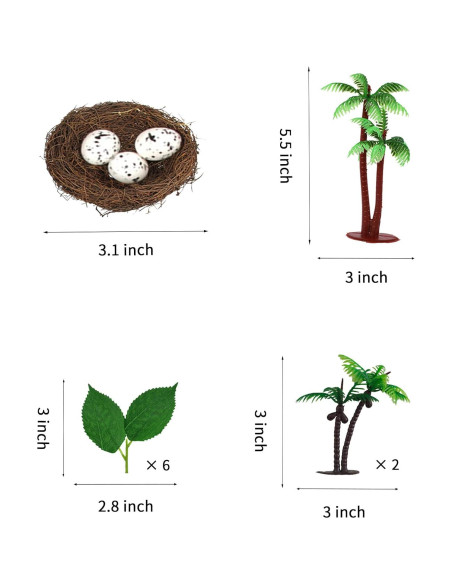 Decoraciones de Pastel de Dinosaurio LEFUBABY - 5 Piezas