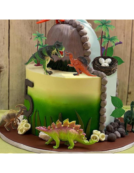 Decoraciones de Pastel de Dinosaurio LEFUBABY - 5 Piezas
