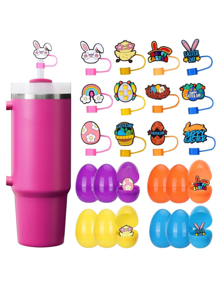 Tapones para Pajitas de Pascua Mity Rain 12 Pcs Silicona 10mm Tapones para Pajitas de Pascua Mity Rain 12 Pcs Silicona 10mm