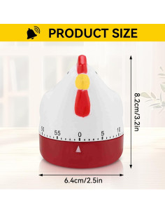 Temporizador de Cocina Mecánico HERCHR Gallina 60 Minutos 2