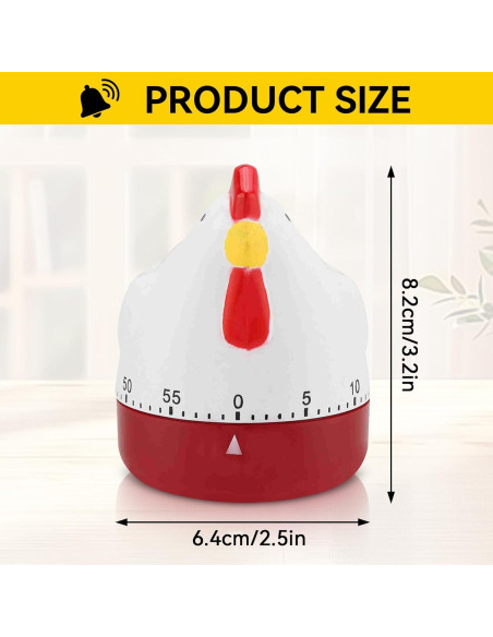 Temporizador de Cocina Mecánico HERCHR Gallina 60 Minutos