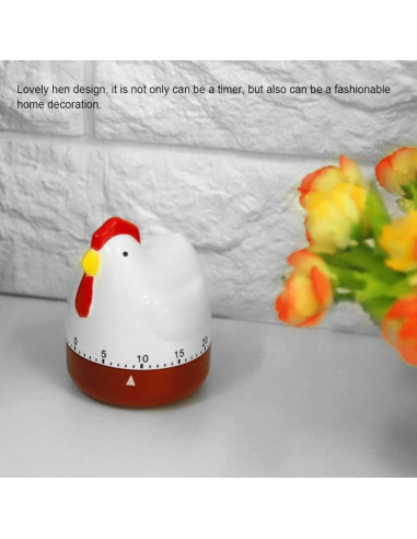Temporizador de Cocina Mecánico HERCHR Gallina 60 Minutos