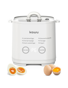 Cocedor de Huevos Kawu Eléctrico 6 Funciones 425g Acero Inoxidable