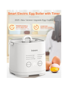 Cocedor de Huevos Kawu Eléctrico 6 Funciones 425g Acero Inoxidable 2