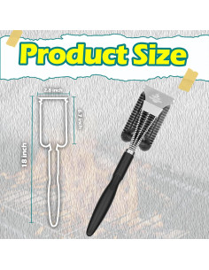 Cepillo y Raspador para Parrilla CookGenius - Sin Cerdas, 38.1x12.7cm 2