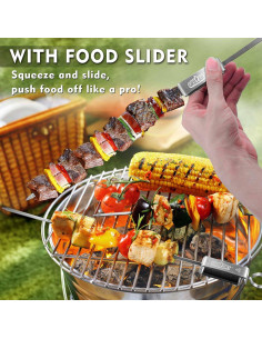 Pinchos de Asar GRILLART 43 cm Acero Inoxidable 10PCS 2