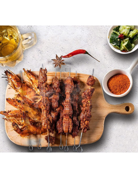 Pinchos de Barbacoa HONSHEN 30 cm Acero Inoxidable Paquete 12