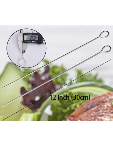 Pinchos de Barbacoa HONSHEN 30 cm Acero Inoxidable Paquete 12