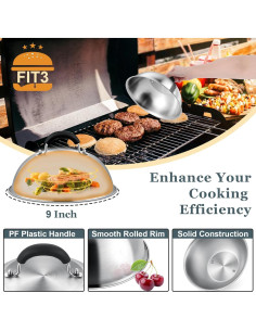 Kit de Hamburguesa Leonyo con Dome de Queso 9" y Prensa 7" 2