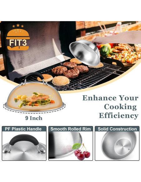 Kit de Hamburguesa Leonyo con Dome de Queso 9" y Prensa 7"