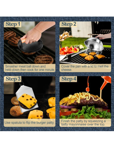 Kit de Hamburguesa Leonyo con Dome de Queso 9" y Prensa 7"