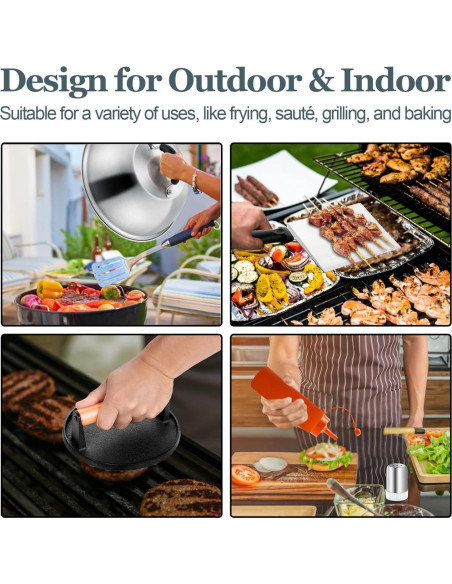 Kit de Hamburguesa Leonyo con Dome de Queso 9" y Prensa 7"