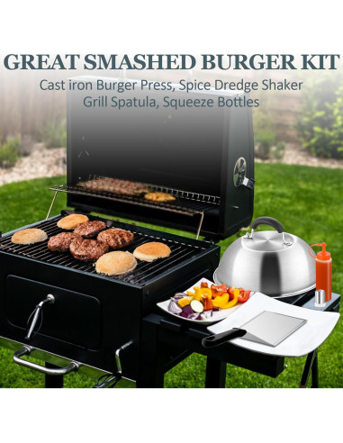 Kit de Hamburguesa Leonyo con Dome de Queso 9" y Prensa 7"