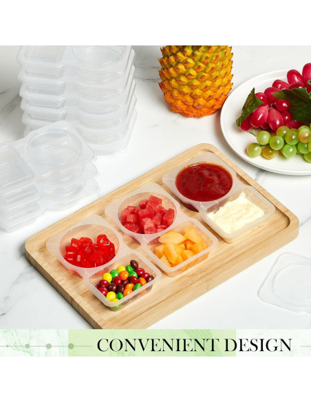 10 Contenedores de Snack Doble Compartimento Blushtier 15x9 cm