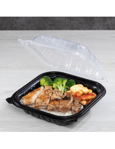 Contenedor con bisagra Karat Premium 20.32cm 3 compartimentos 2