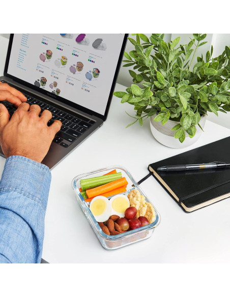 Contenedor de Snack Bentgo Vidrio 1.75 Tazas a Prueba de Fugas