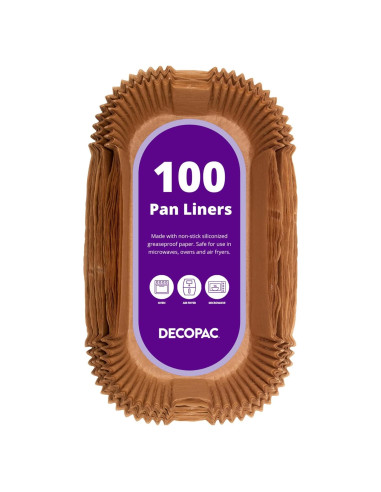 Forros para Molde de Pan DecoPac 100 Unidades 19x8.9cm