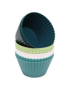 Tazas de Muffin Jumbo de Silicona Pharamat 12 Pcs 9 cm