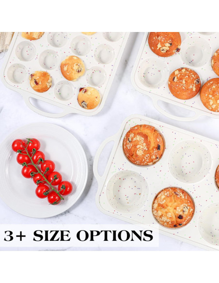 Molde Mini para Muffin AOTASO 24 Tazas Silicona Crema