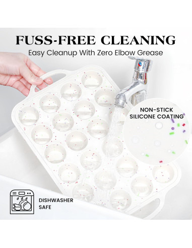 Molde Mini para Muffin AOTASO 24 Tazas Silicona Crema