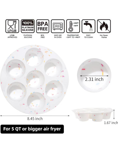 Molde de Silicona para Muffins SHEbaking 7 Tazas Multicolor