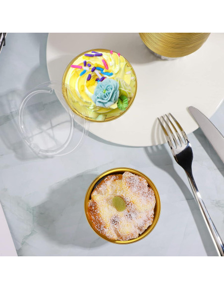 Ramequines Desechables EUSOAR 25pcs 5oz Aluminio con Tapas