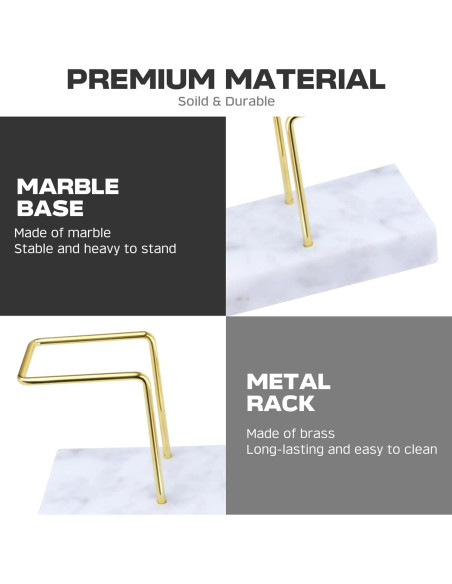 Soporte para Filtros de Café PUNNIO de Mármol Blanco y Latón