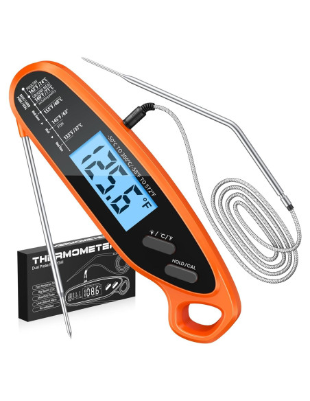 Termómetro Digital de Carne Otemly con Doble Sonda y Pantalla LCD Termómetro Digital de Carne Otemly con Doble Sonda y Pantalla LCD