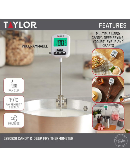Termómetro Digital Programable Taylor para Caramelos y Freír