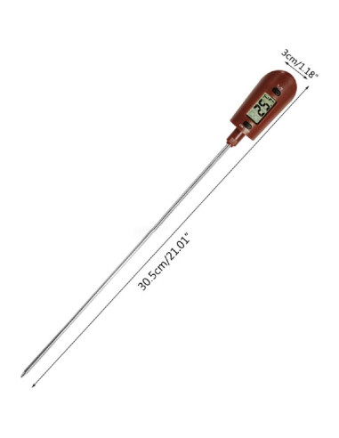 Termómetro Digital de Espátula LTT001 2 en 1 Silicona 30cm