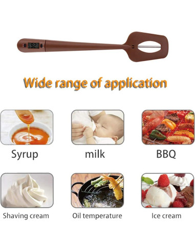 Termómetro Digital de Espátula LTT001 2 en 1 Silicona 30cm