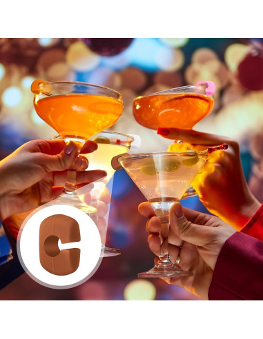 12 Marcadores de Copas de Vino Silicona Femeng para Fiestas