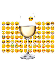 Pegatinas Emoji Reutilizables MORCART - 84 Piezas para Bebidas