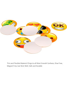Pegatinas Emoji Reutilizables MORCART - 84 Piezas para Bebidas 2