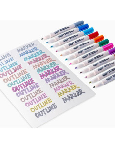 Marcadores Brillantes TRANSON 12 Colores Metalizados para Dibujo 2