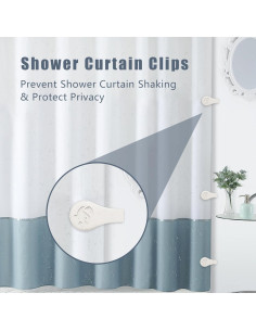 Clips Magnéticos de Silicona Vaszu para Cortinas de Ducha - 3 Paquetes 2