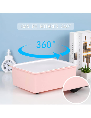 32 Ruedas Autoadhesivas de Acero Inoxidable 360 - Negro