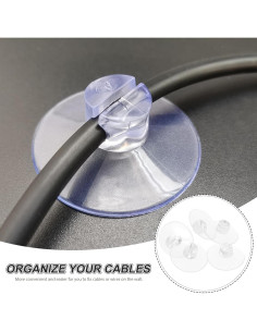 12 Ventosas de Cable DECHOUS 4.3 cm para Organización del Hogar 2