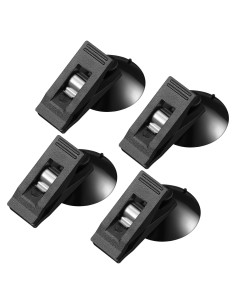 Clips de Ventosa Reutilizables Flutesan - 4 Pcs, 3 cm, Negro