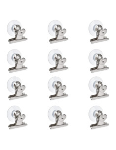 Clips de Succión Metal 12 Piezas Sankoly Soporte Redondo