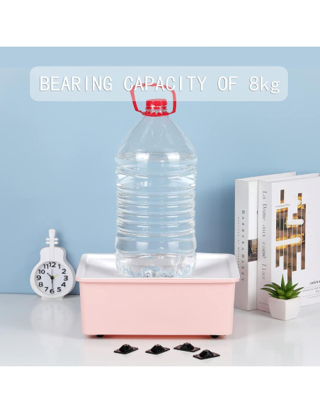 32 Ruedas Autoadhesivas de Acero Inoxidable 360 - Negro