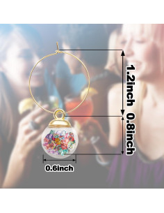 Marcadores de Copas de Vino ELANE 20 Pcs Coloridos 2