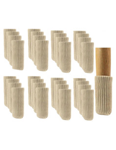 32 Protectores de Patas de Silla OEEKOI Beige Antideslizantes